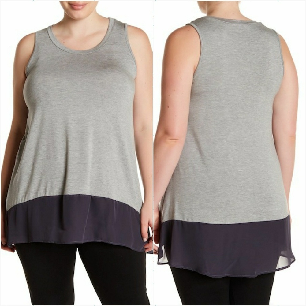 Electric Yoga Tank Gray 2X NWT #E15